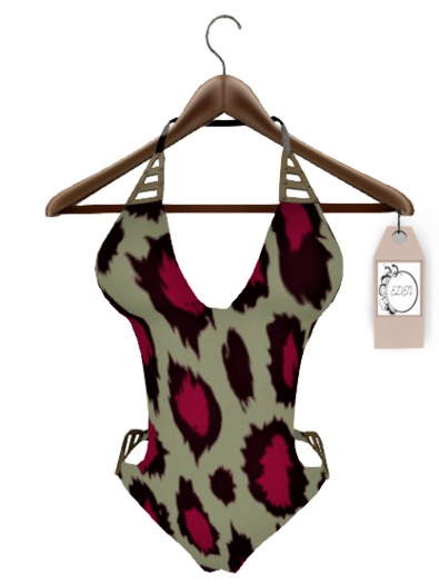 Eden Boutique Pink Leopard Bathing Suit