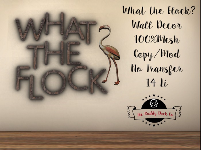 [TRDC]  What the Flock Wall Decor (Boxed)