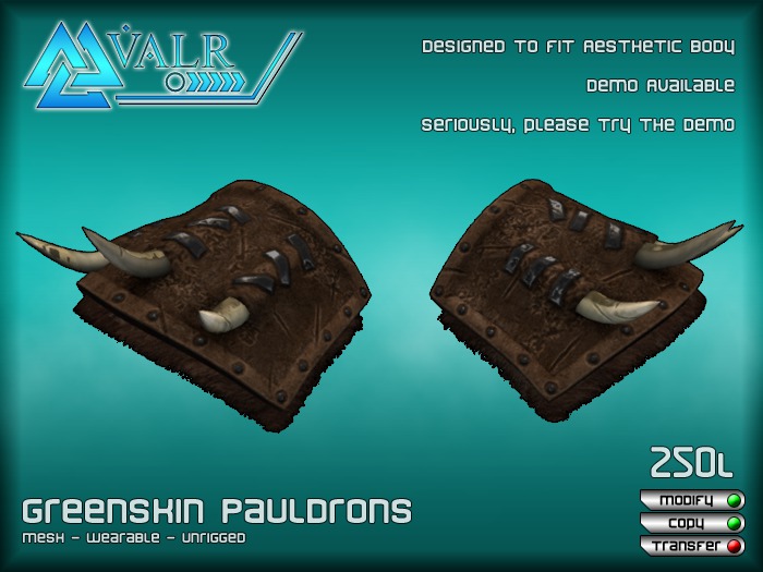 [VALR] Greenskin Pauldrons