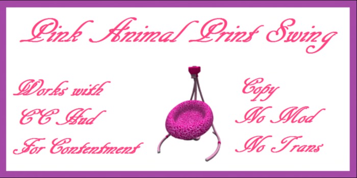 Pink Animal Print Swing