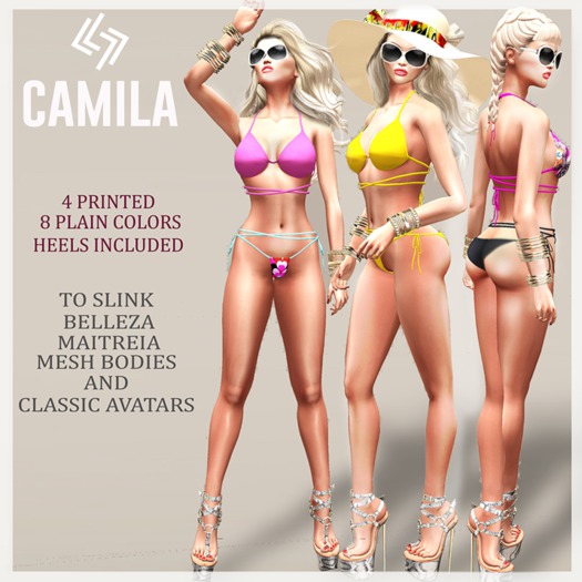 LEGENDAIRE CAMILA BIKINI with HEELS