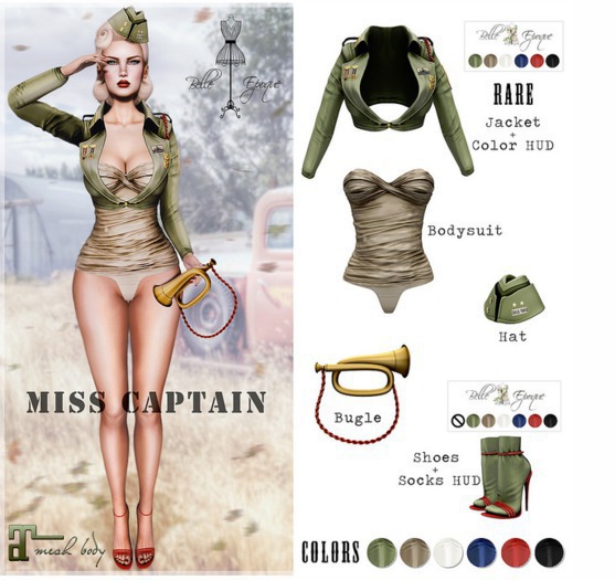 Belle Epoque { Miss Captain } Hat Red (Box)