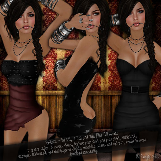 RipRock - Kit V11, 7 Psd and Tga Files Full perms (mini Dresses)