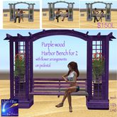 Purple Wood Harbor Bench-crate