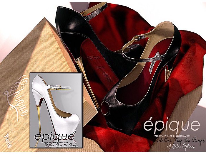 'Epique Stellar Peep Toe Pure Pumps