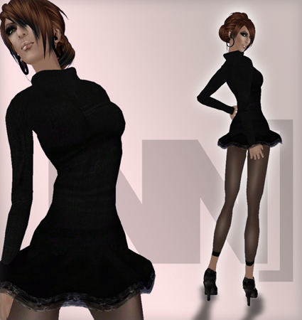 [nn] -KNITDRESS -black