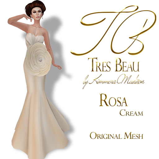 Tres Beau "Rosa" Cream BOXED