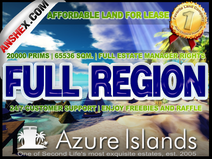 15499 L$/week - FULL SIM with FULL RIGHTS!