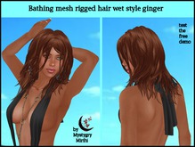 Bathing mesh rigged hair ginger wet style mi long / short