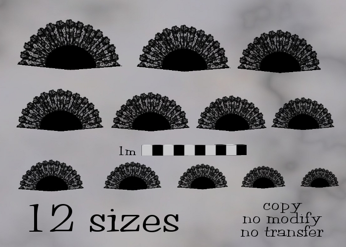 Black Animated Resizable Lace Fan