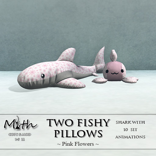 Myth - Fishy Pillows - Pink Flowers