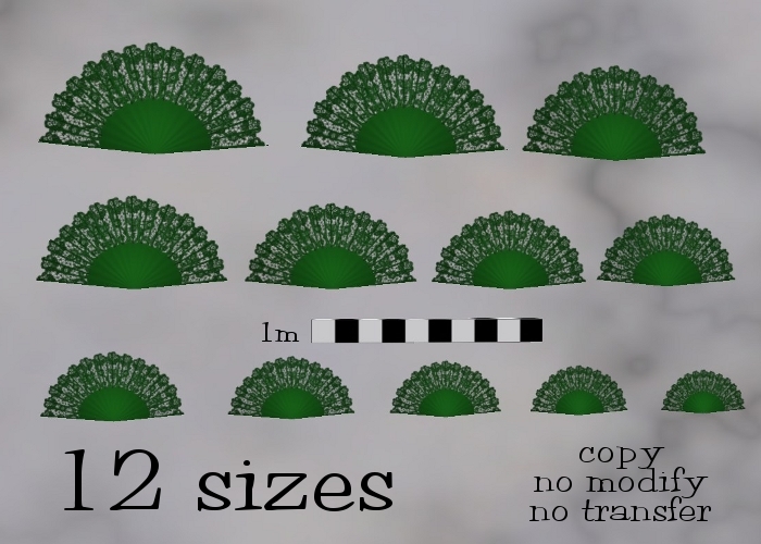 Forest Green Animated Resizable Lace Fan