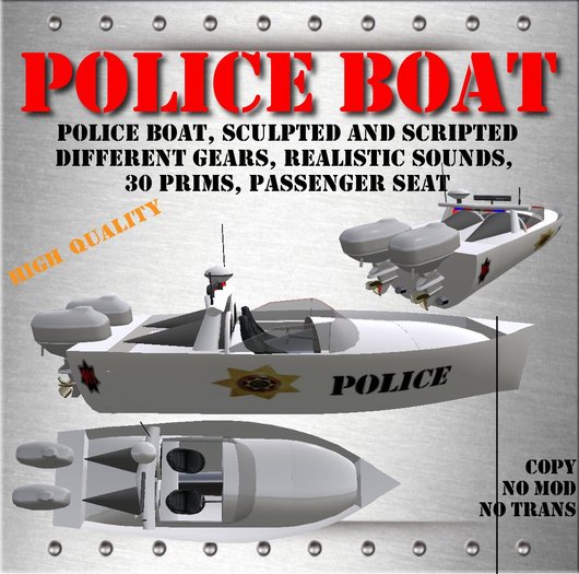 White Police Boat