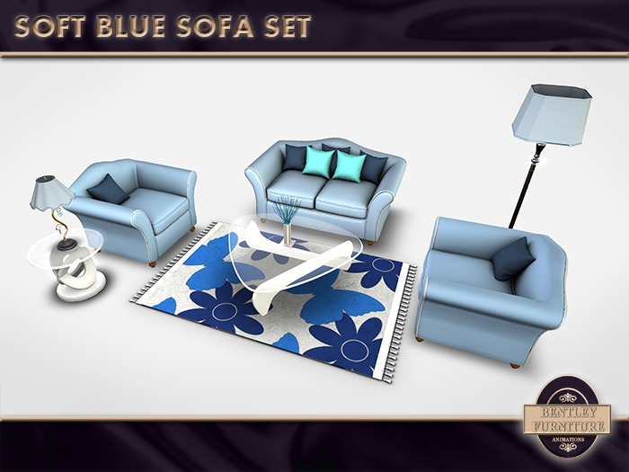Soft Blue Sofa Set - PG Version