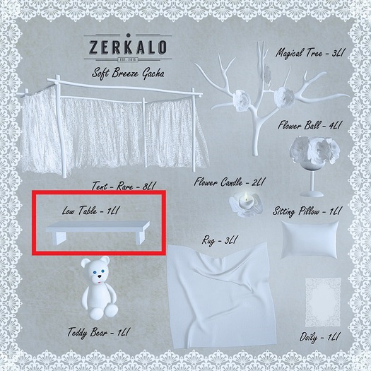 [ zerkalo ] Soft Breeze - Low Table
