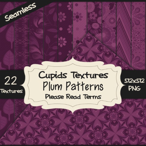 *Cupids Textures * 22 Plum Patterns