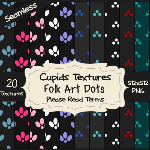 *Cupids Textures * 20 FOLK ART DOTS