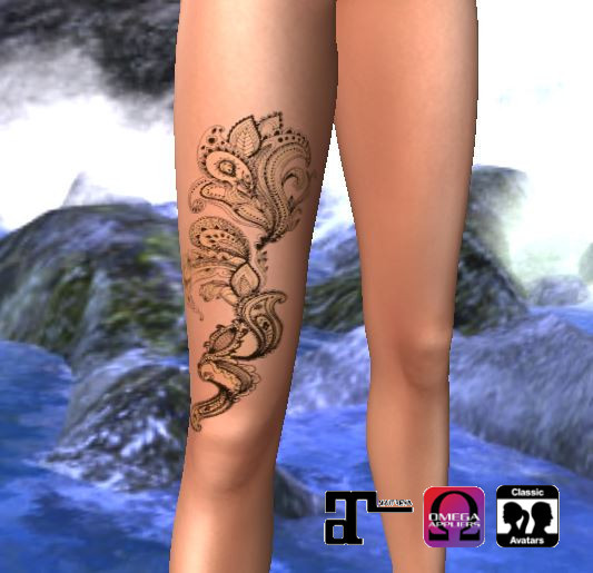 Tattoo Fleur cuisse