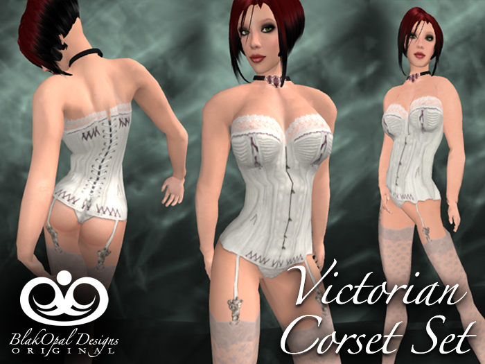Victorian Corset Set - White