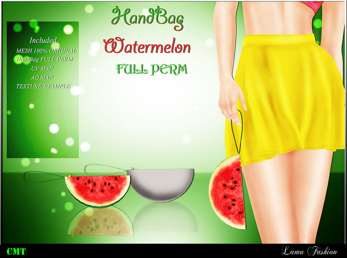 -Lamu Fashion-Handbag Mesh Watermelon FULL PERM