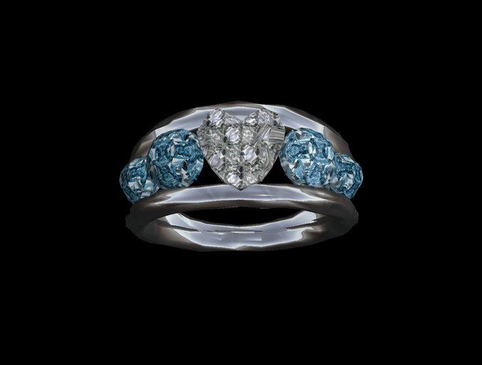 Alien's Creations Heart Shape Ring White