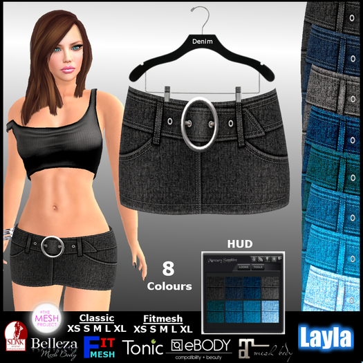 Layla - Mini Denim Skirt DEMO