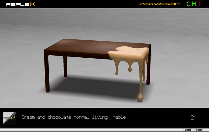REFLEX Cream & Chocolate living table
