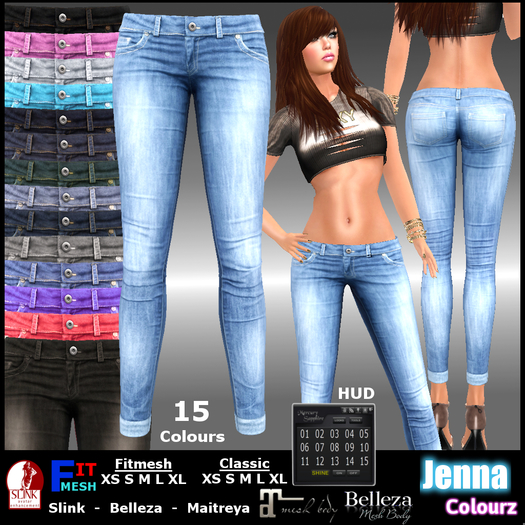 Jenna - Skinny Jeans - (Colourz) - DEMO
