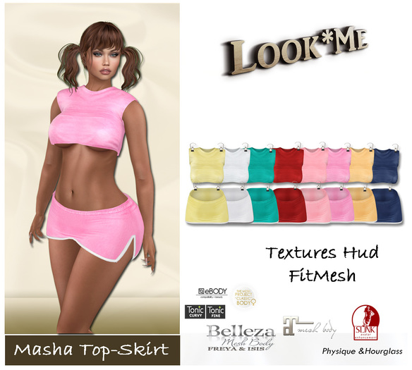 Look*Me Masha Top-Skirt Mesh Body -Fitmesh