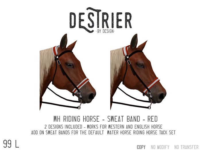 Destrier by Design - Sweat Band - Red 