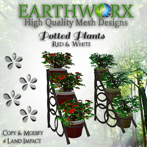 EARTHWORX- Potted Plants [Red&White] [BOX]