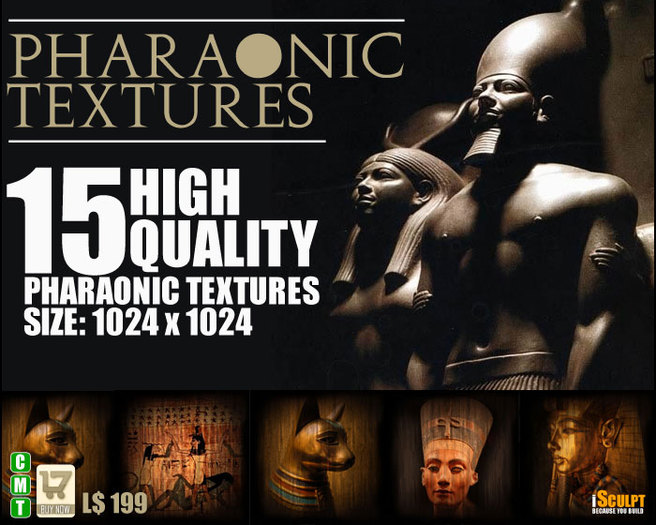 Second Life Marketplace - [iSculpt] Pharaonic Textures - 15 Pharaonic ...