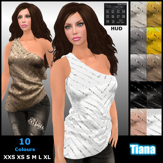 Tiana - Off Shoulder Top (Gliterz) - DEMO