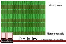 Dynamic Curtains - DesIndes Green Mosh moving curtains, drapes, valances
