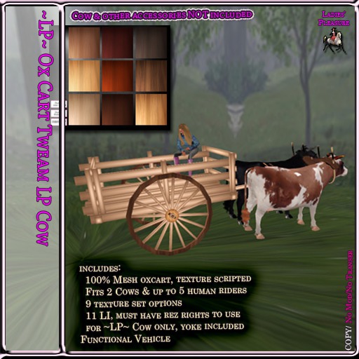 ~LP~ Ox Cart [LPCow] Boxed Team