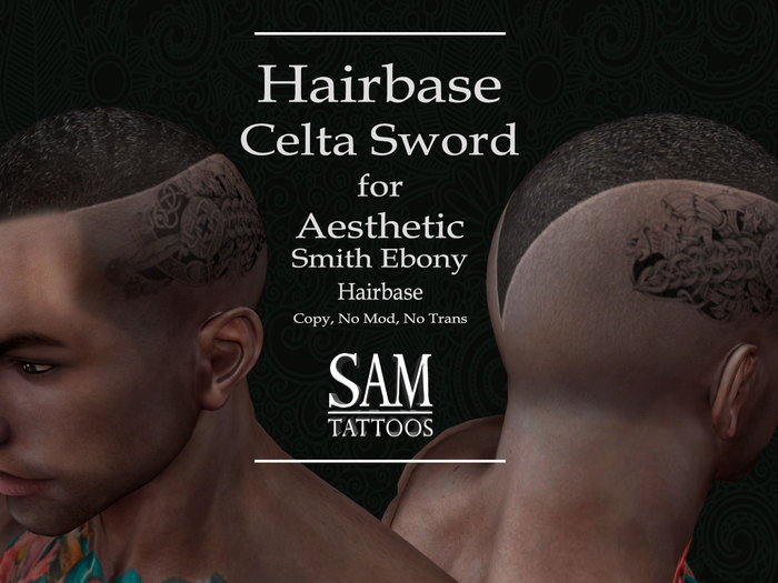 [SAM TATTOOS] HAIRBASE SMITH EBONY CELTA SWORD