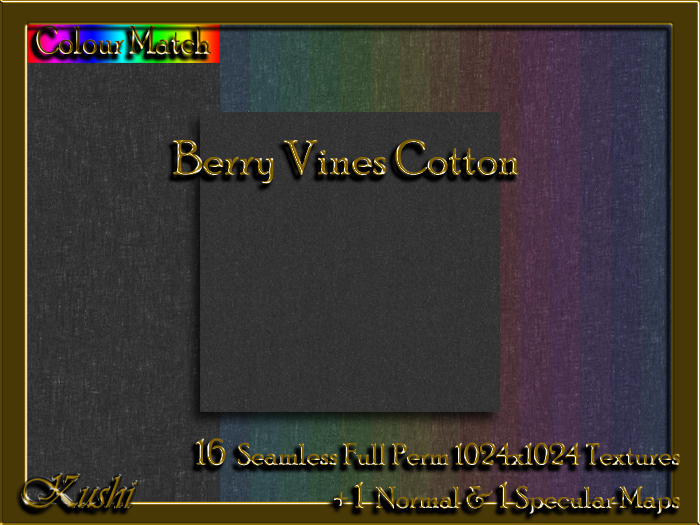 !Kushi! BerryVinesCOTTON Textures -WEAR TO UNPACK