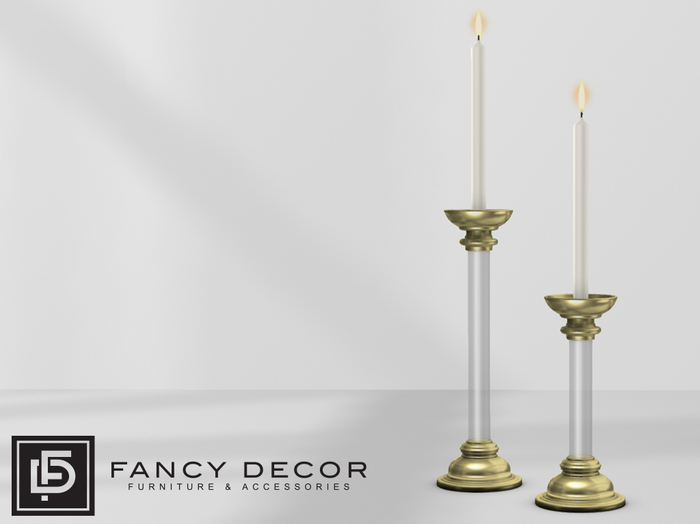 Fancy Decor: Lucite Candlesticks (brass)