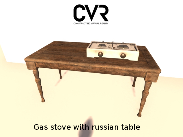 Russian table w Gas Stove