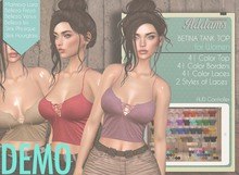 Addams "Betina" Mesh V-Neck Top for Maitreya, Belleza, Slink #DEMO