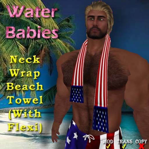 Water Babies - Beach Towel Neck Wrap (All American)
