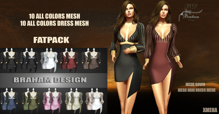 Braham Design FATPACK  XMENA Mini Dress Mesh