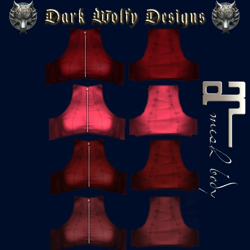<DWD> Zippered Halter - Reds (Maitreya)