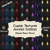 *Cupids Textures * 16 JEWELED SCALLOPS
