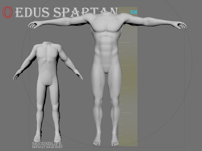 Second Life Marketplace - DEMO Ocacin Edus Spartan Male Body