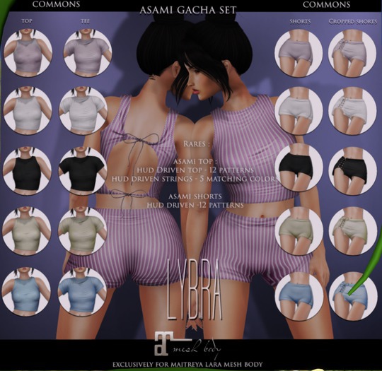 !:Lybra:! Asami Blue Cropped Shorts