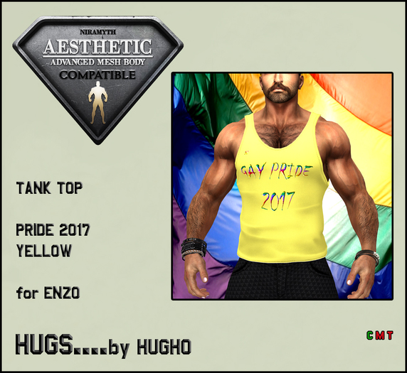 HUGS AESTHETIC TANK TOP PRIDE 2017 YELLOW