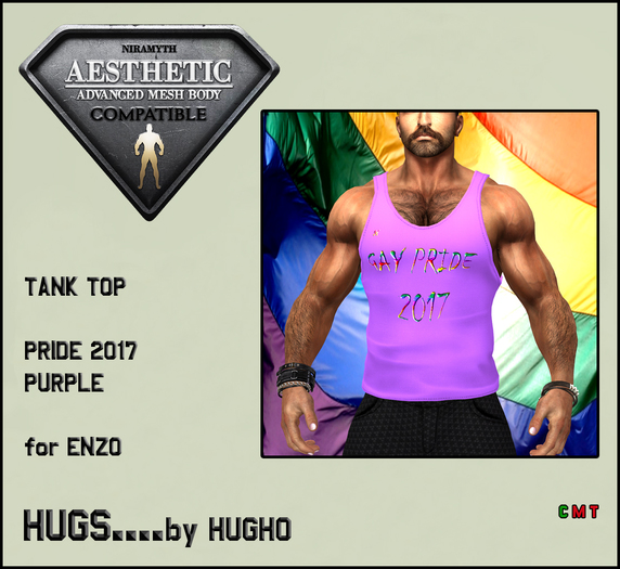 HUGS AESTHETIC TANK TOP PRIDE 2017 PURPLE