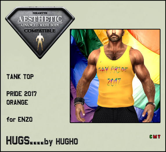 HUGS AESTHETIC TANK TOP PRIDE 2017 ORANGE
