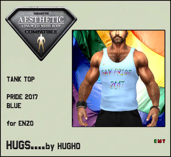 HUGS AESTHETIC TANK TOP PRIDE 2017 BLUE